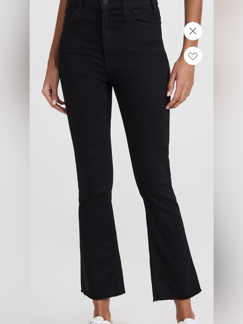 MOTHER Black High-Rise Flare Jeans
